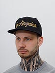Бейсболка HOOD арт. 100-MWL005-CA069-BKA Los Angeles X (черный / оранжевый)